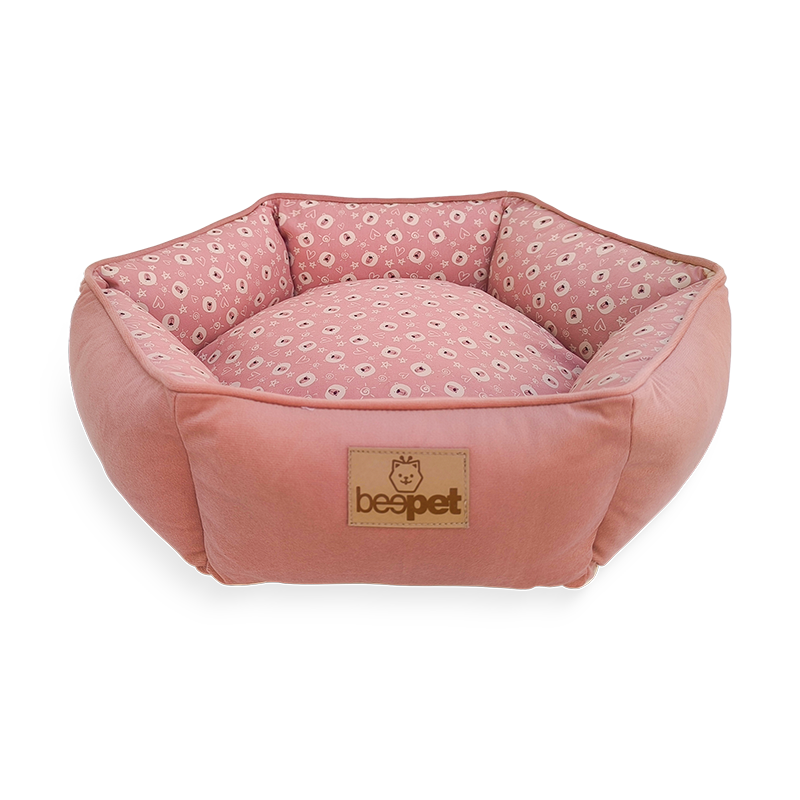 Cama Hexagonal Teddy Velvet