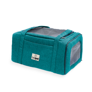 Bolsa Avião Rústico Linho Esmeralda