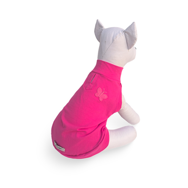 Regata Malha Pink Borboleta
