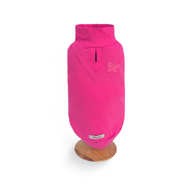 Regata Malha Pink Borboleta