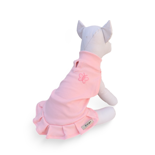 Regata Malha Rosa Bebê Borboleta