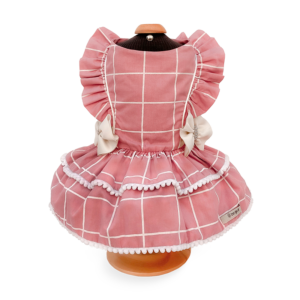 Vestido Grid Rosa