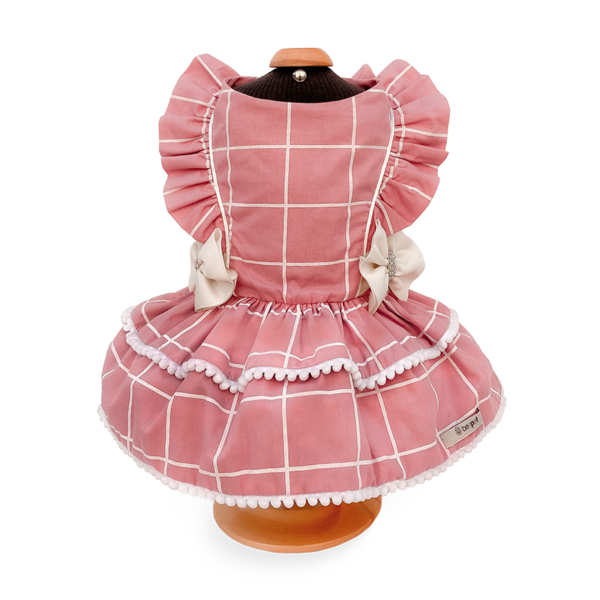 Vestido Grid Rosa