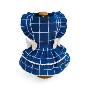 Vestido Grid Marinho