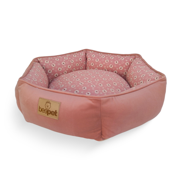 Cama Hexagonal Teddy Velvet