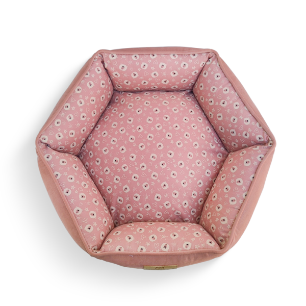 Cama Hexagonal Teddy Velvet