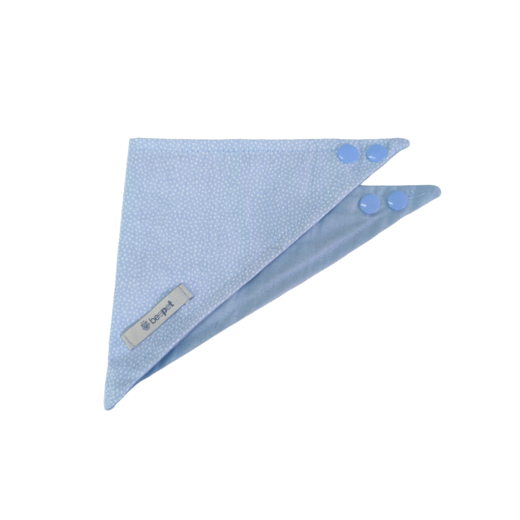 Bandana Petit Poá Azul