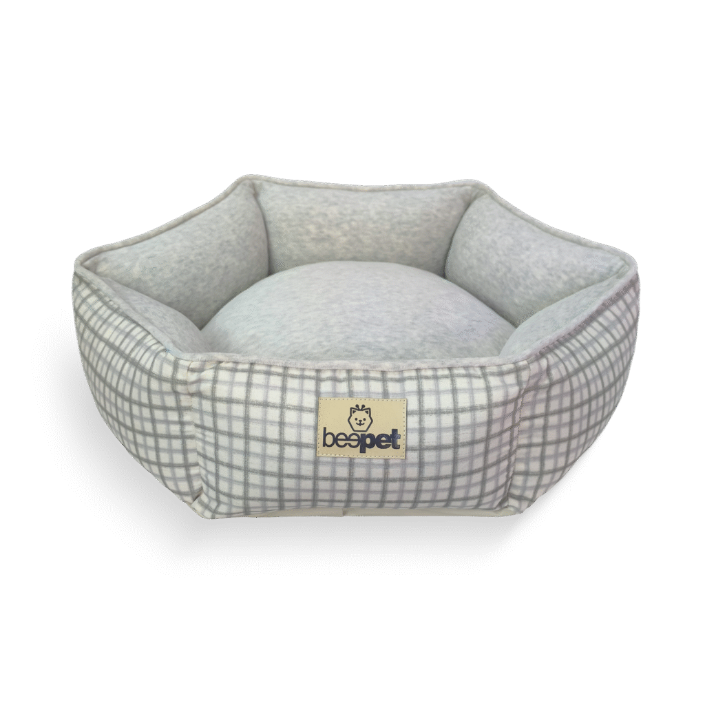 Cama Hexagonal Linho Gris