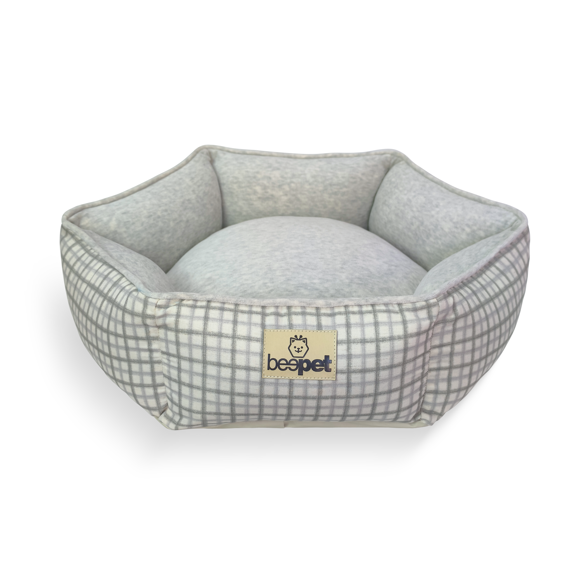 Cama Hexagonal Linho Gris