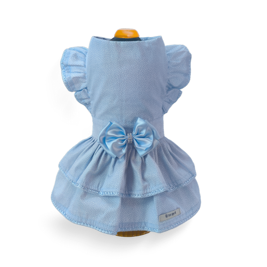 Vestido Petit Poá Azul