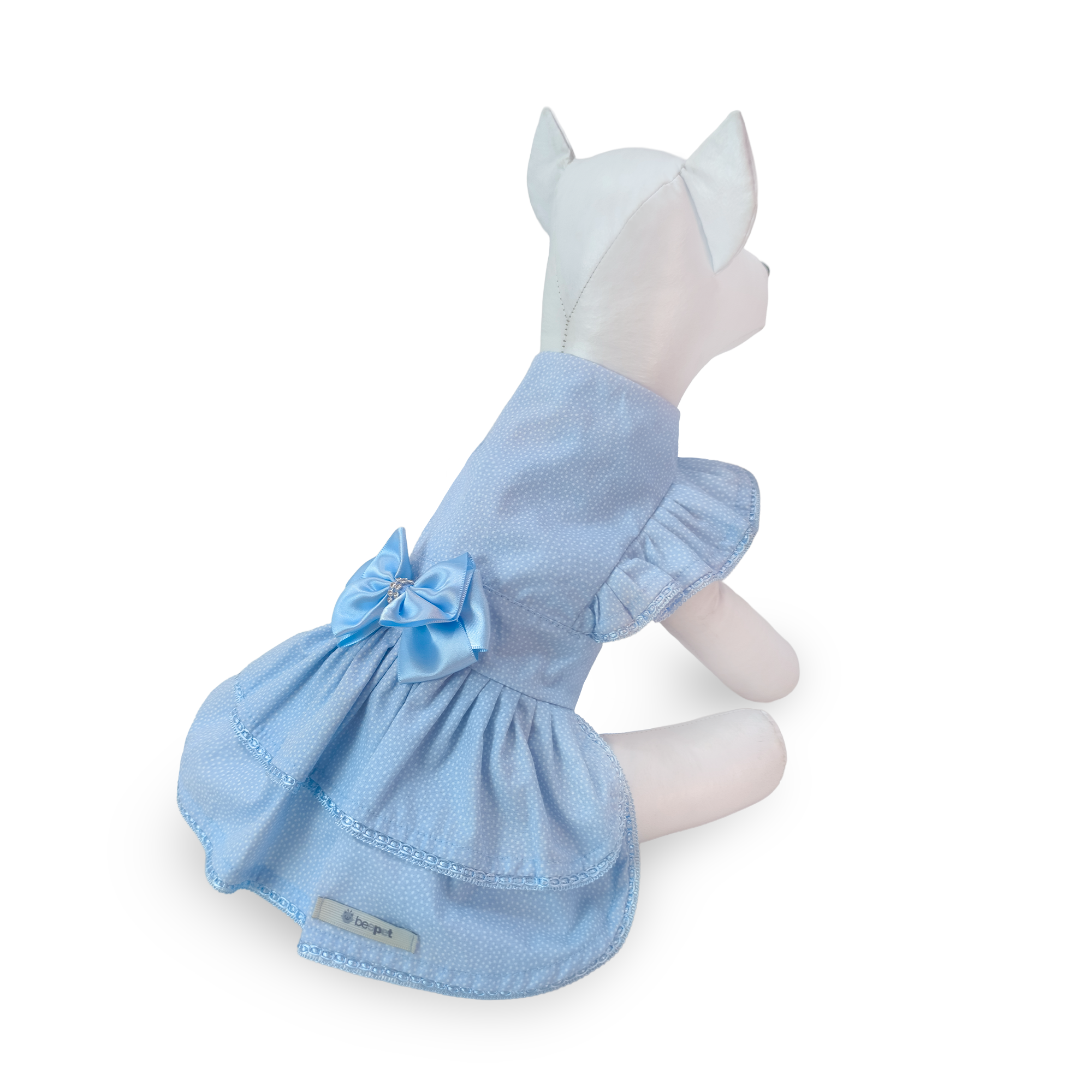 Vestido Petit Poá Azul