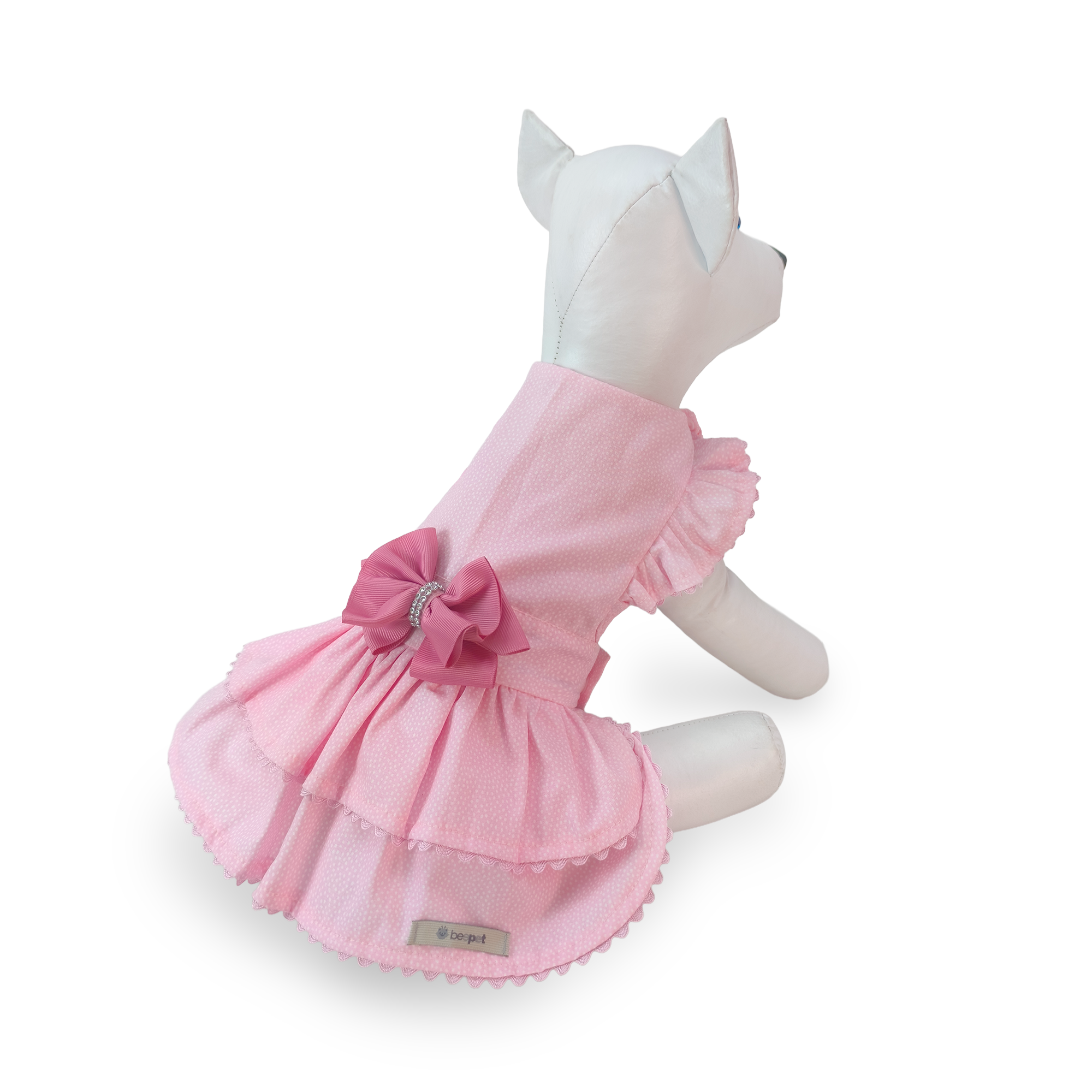 Vestido Petit Poá Rosa